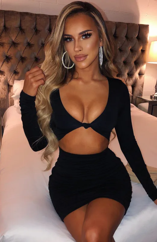 Celeste Mini Dress - Black sold by Babyboo Fashion