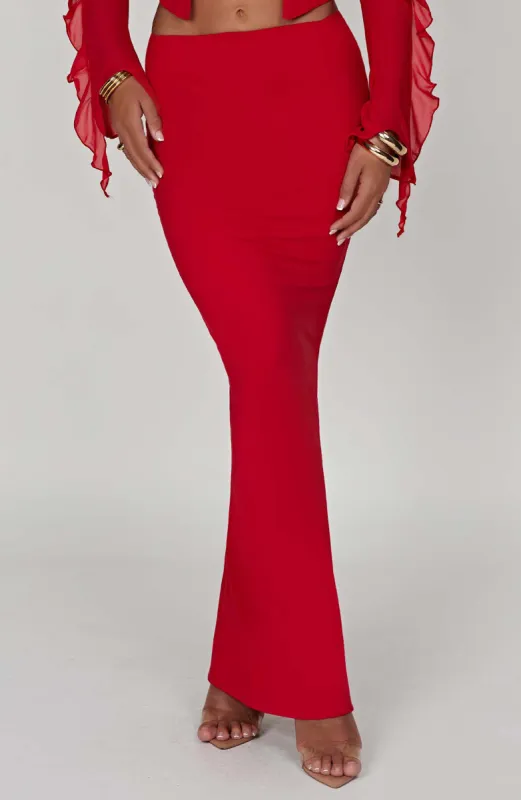 Astrid Maxi Skirt - Red sold by Babyboo Fashion
