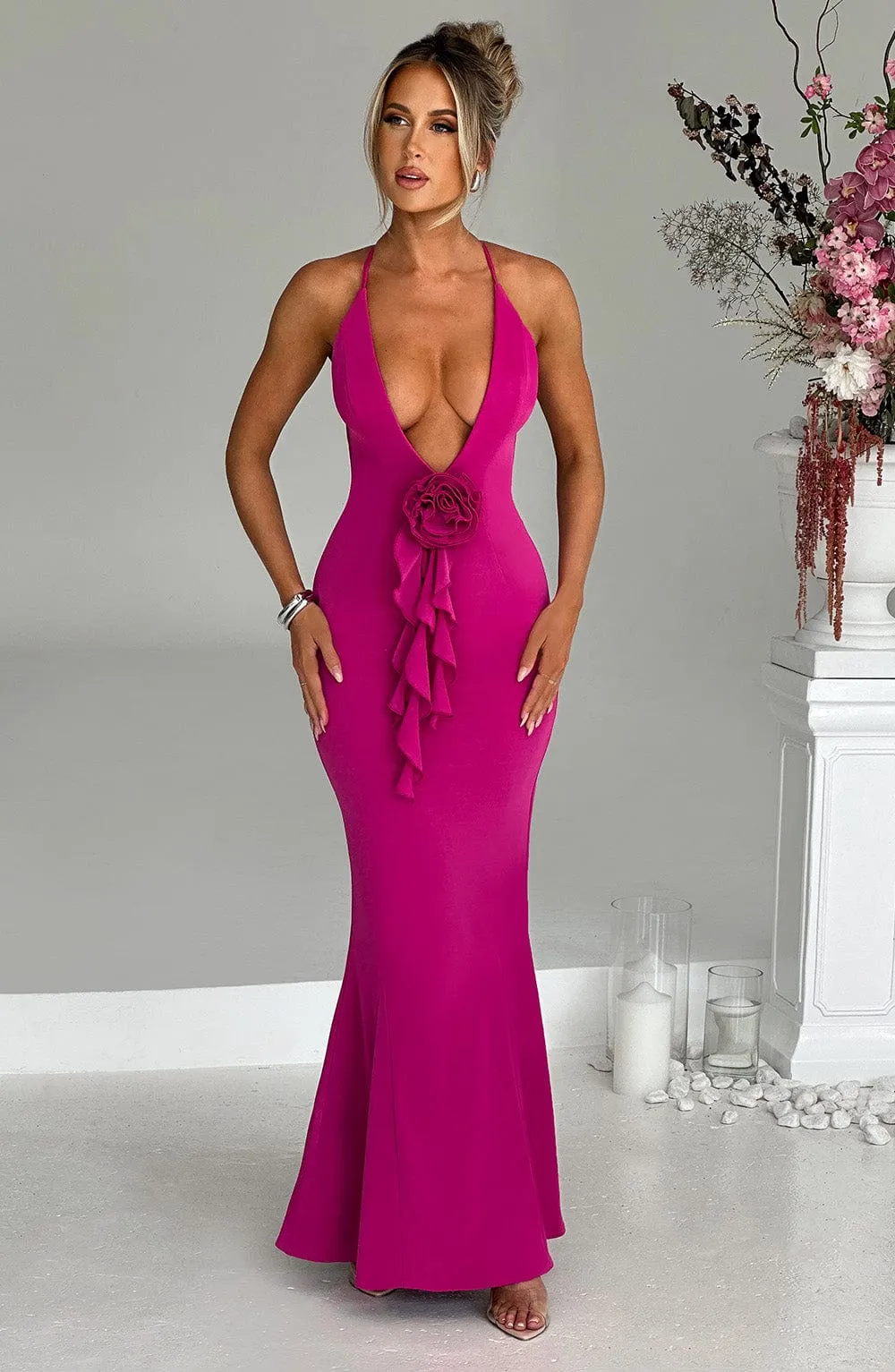 Constantina Maxi Dress - Hot Pink sold by Babyboo Fashion product image thumbnail 4