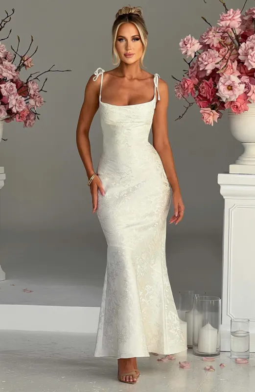 Whitney Maxi Dress - Ivory sold by Babyboo Fashion