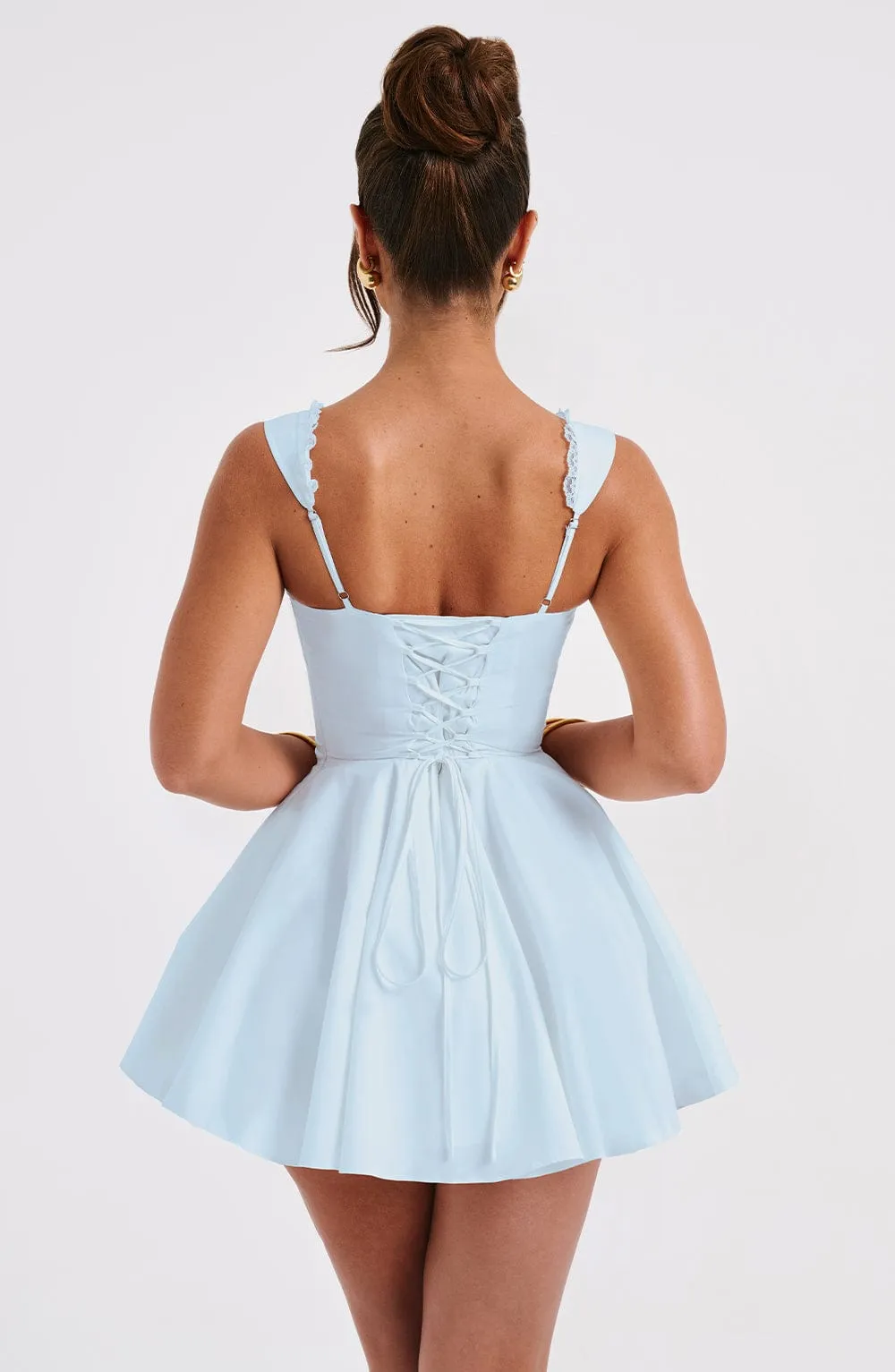 knee length dresses for ladies Antonella Halter Neck Mini Dress – Mint main image 0