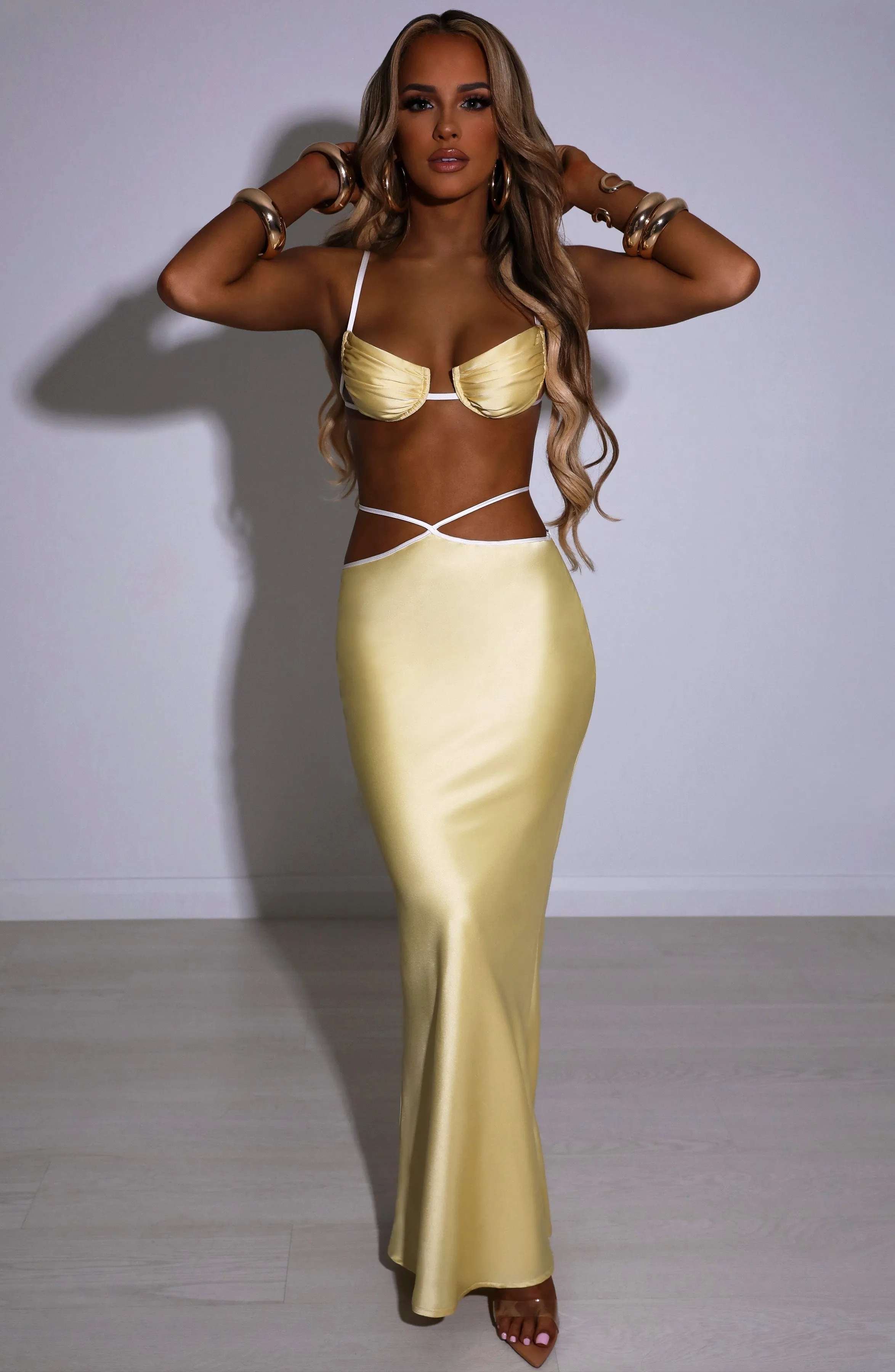 Jasmyn Maxi Skirt - Lemon sold by Babyboo Fashion product image thumbnail 4