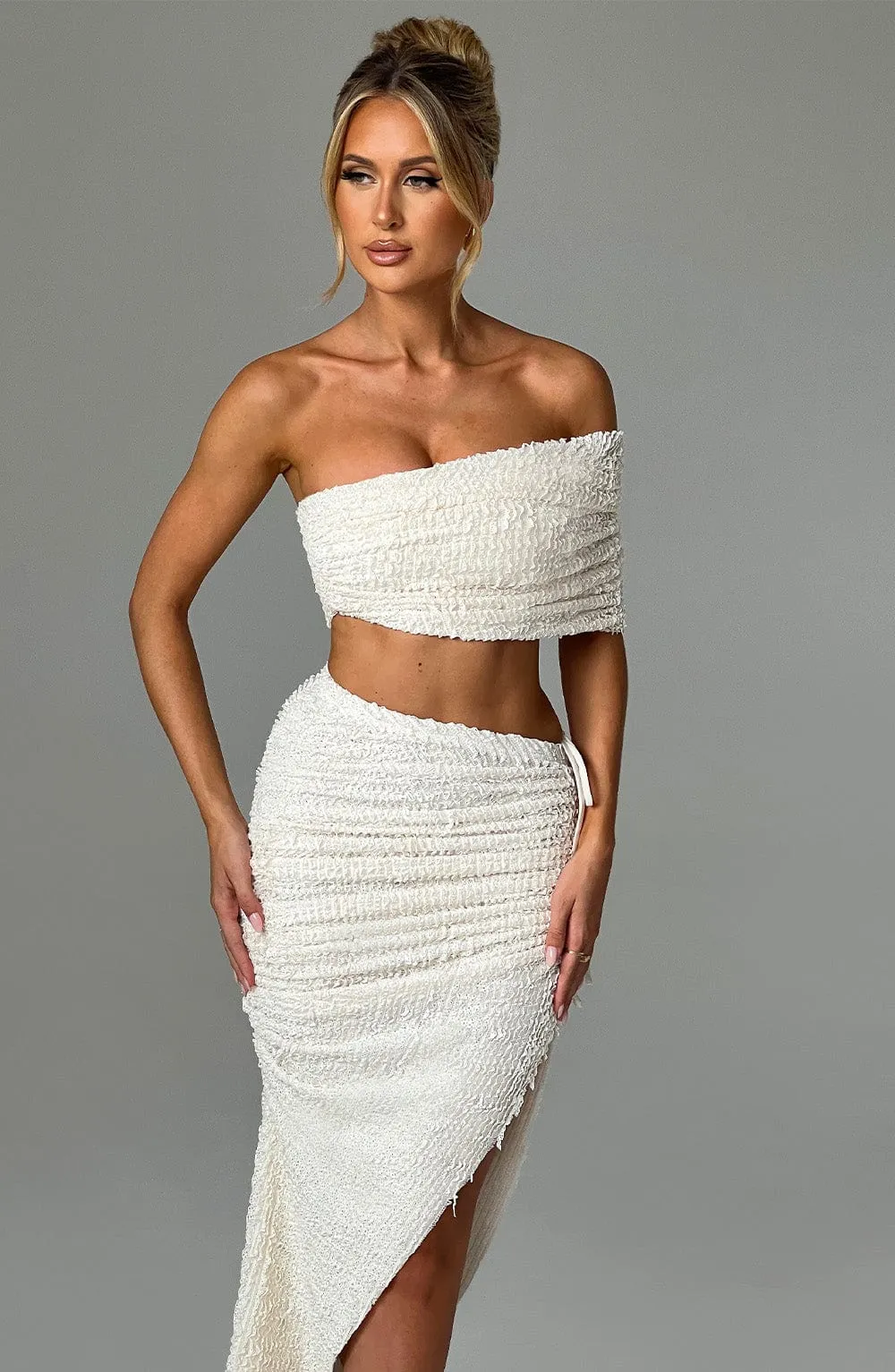 Zina Midi Skirt - Ivory sold by Babyboo Fashion product image thumbnail 5