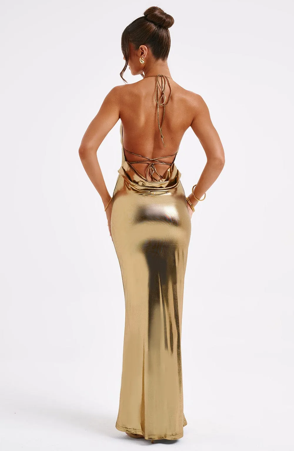 talisa maxi dress - gold Babyboo