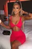 Gia Mini Dress - Red sold by Babyboo Fashion