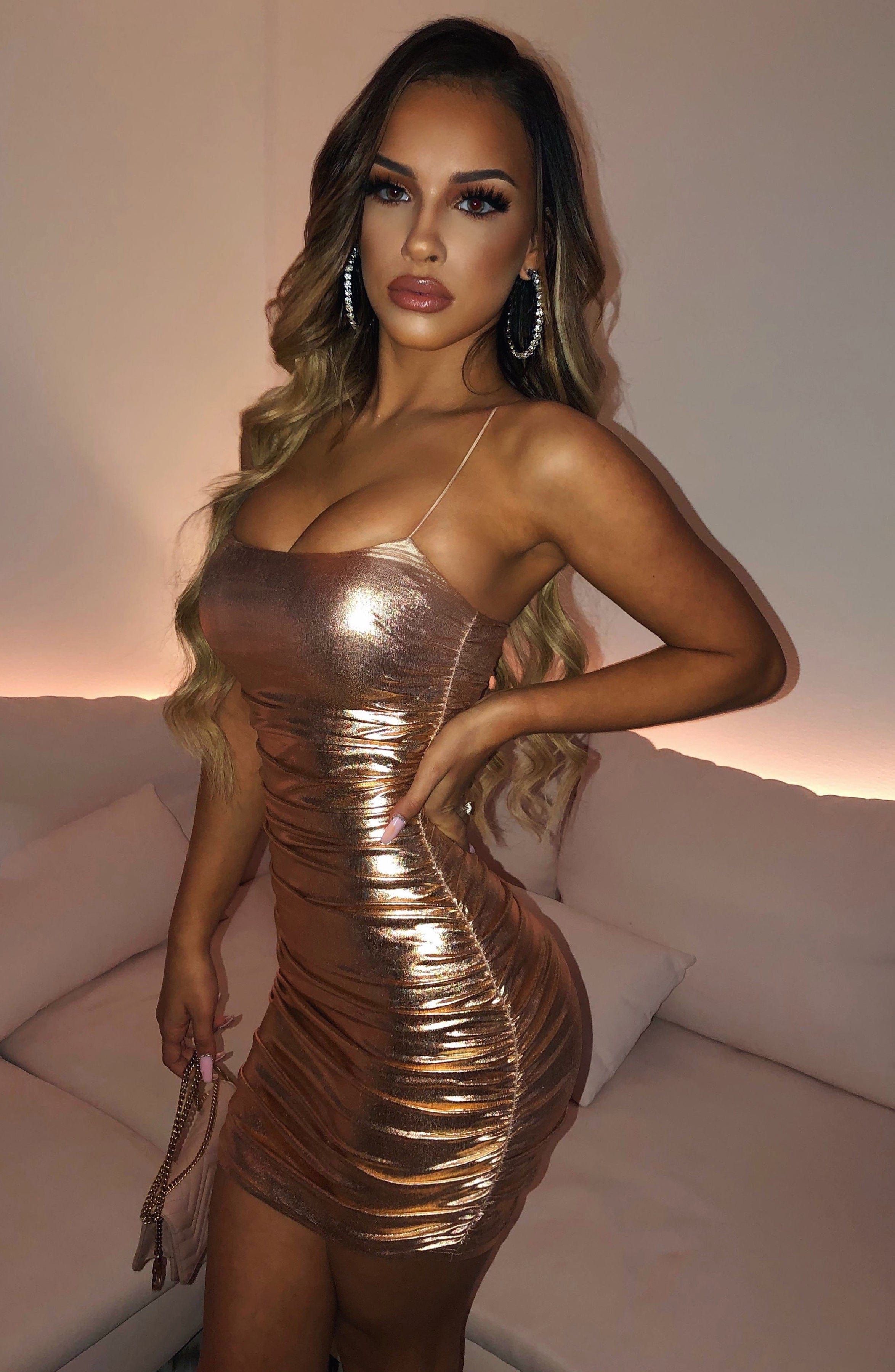 Eloise Mini Dress - Rose Gold sold by Babyboo Fashion product image thumbnail 5