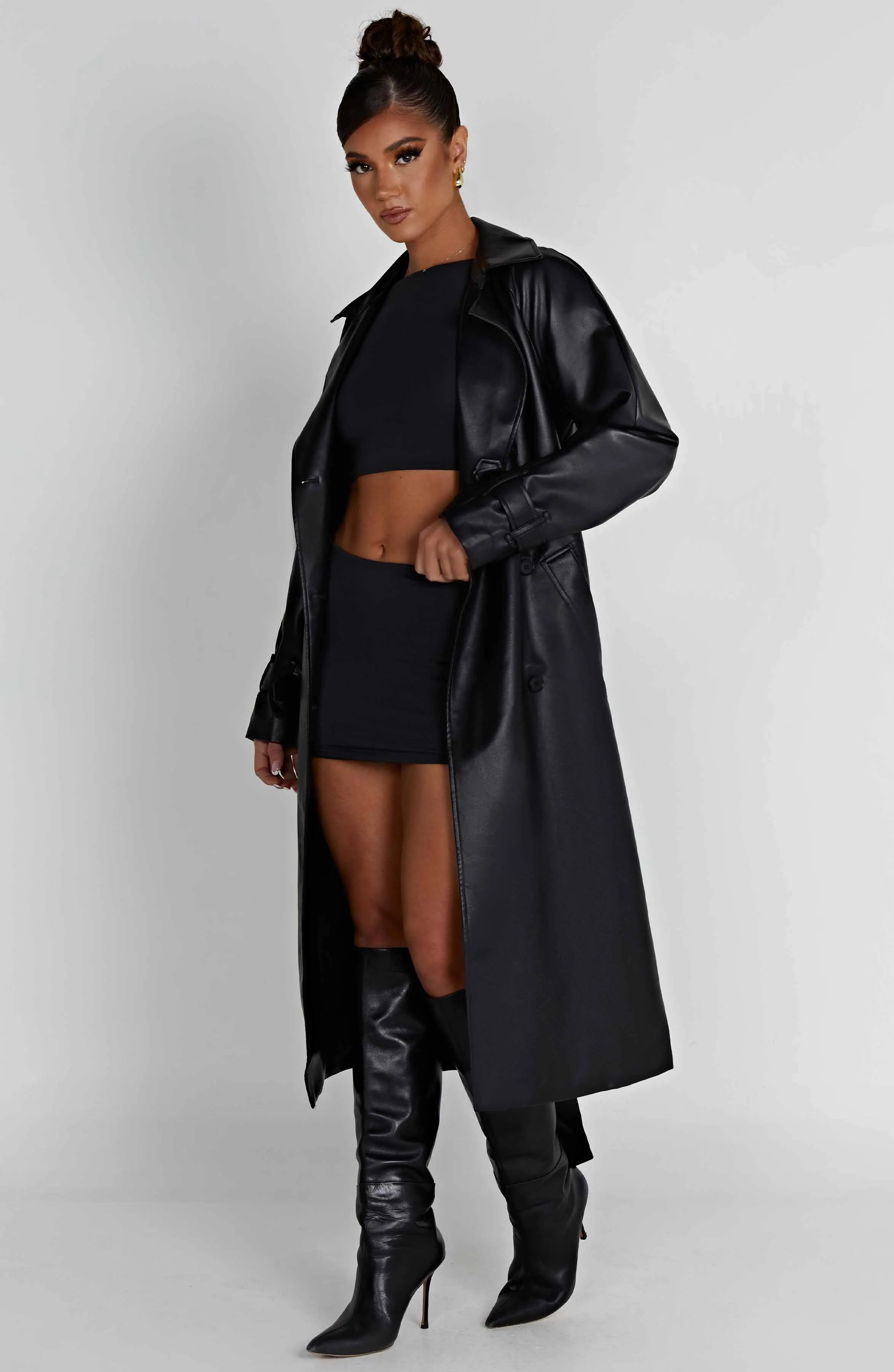 Chi Trench Coat - Black sold by Babyboo Fashion product image thumbnail 3