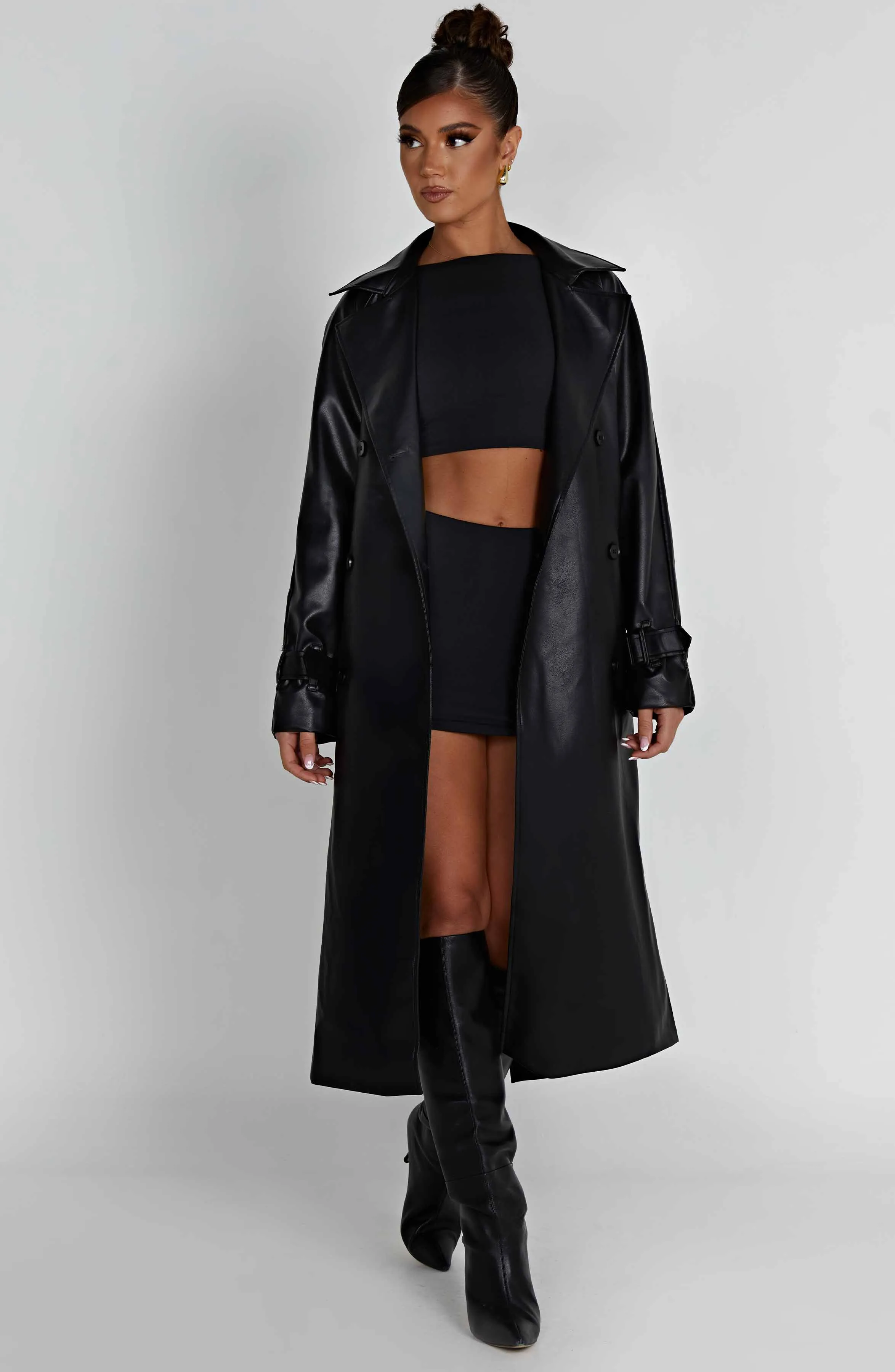 Chi Trench Coat - Black sold by Babyboo Fashion product image thumbnail 2
