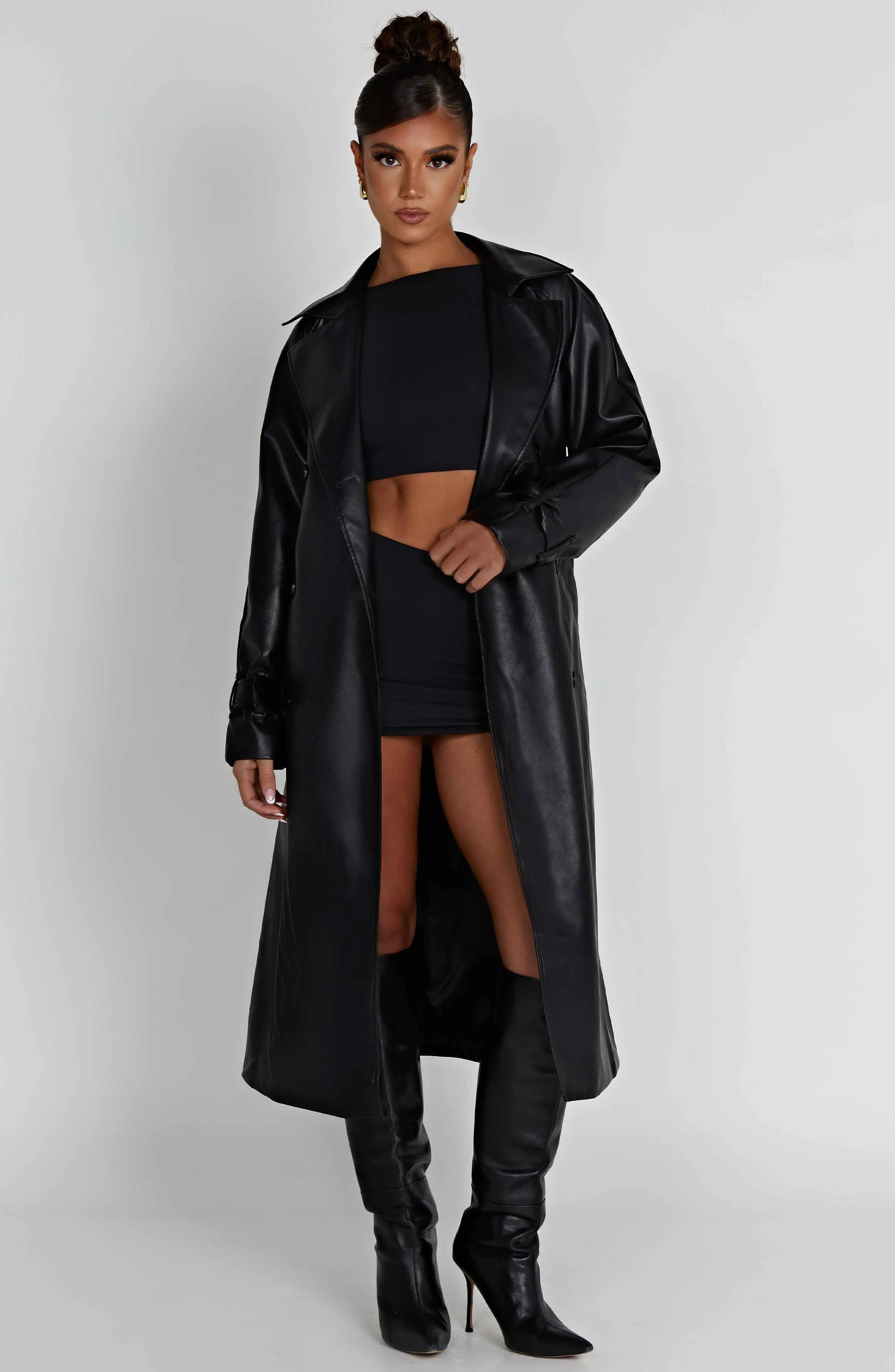 Chi Trench Coat - Black sold by Babyboo Fashion product image thumbnail 4