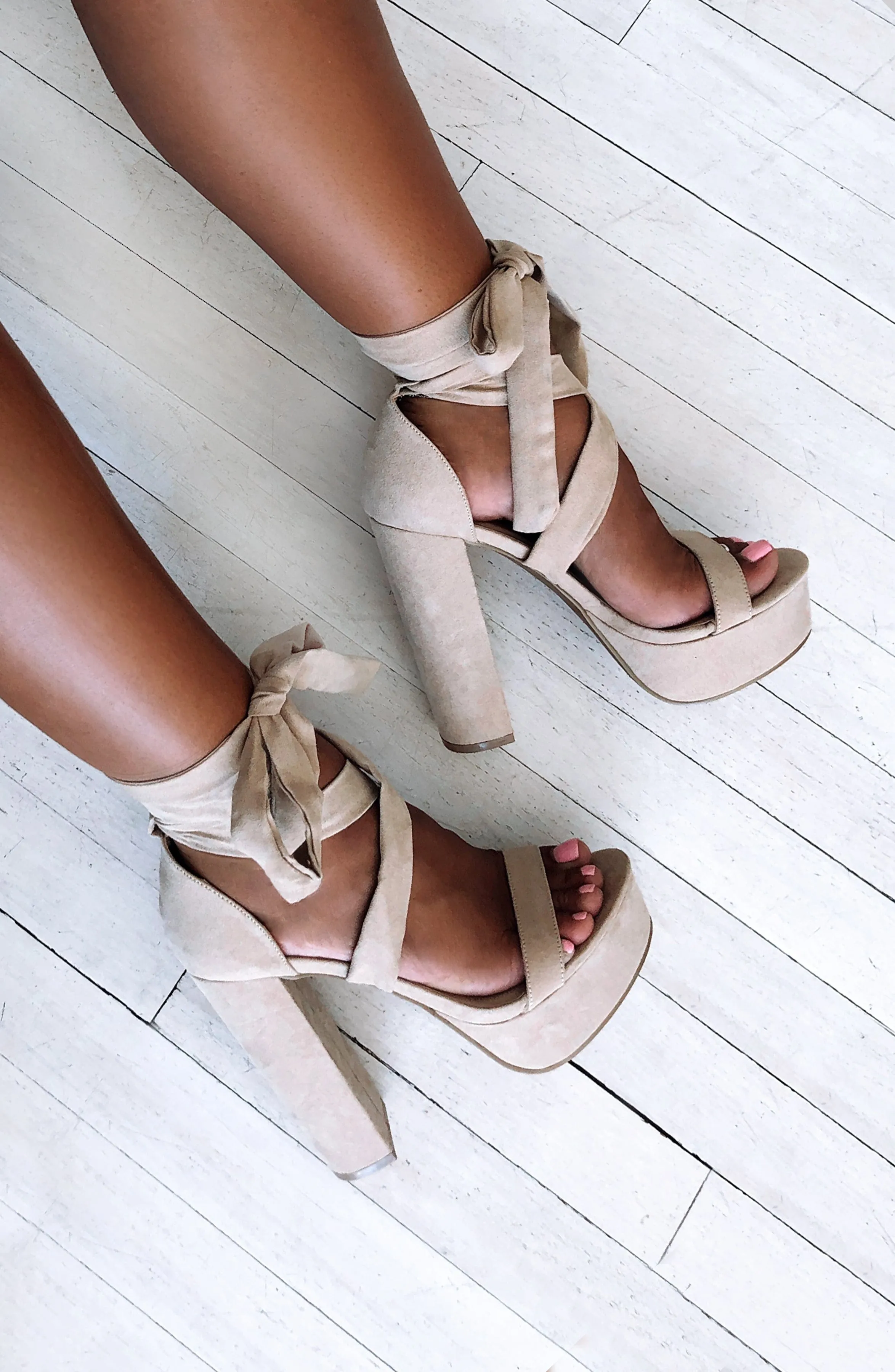 Danica Block Heels - Nude sold by Babyboo Fashion