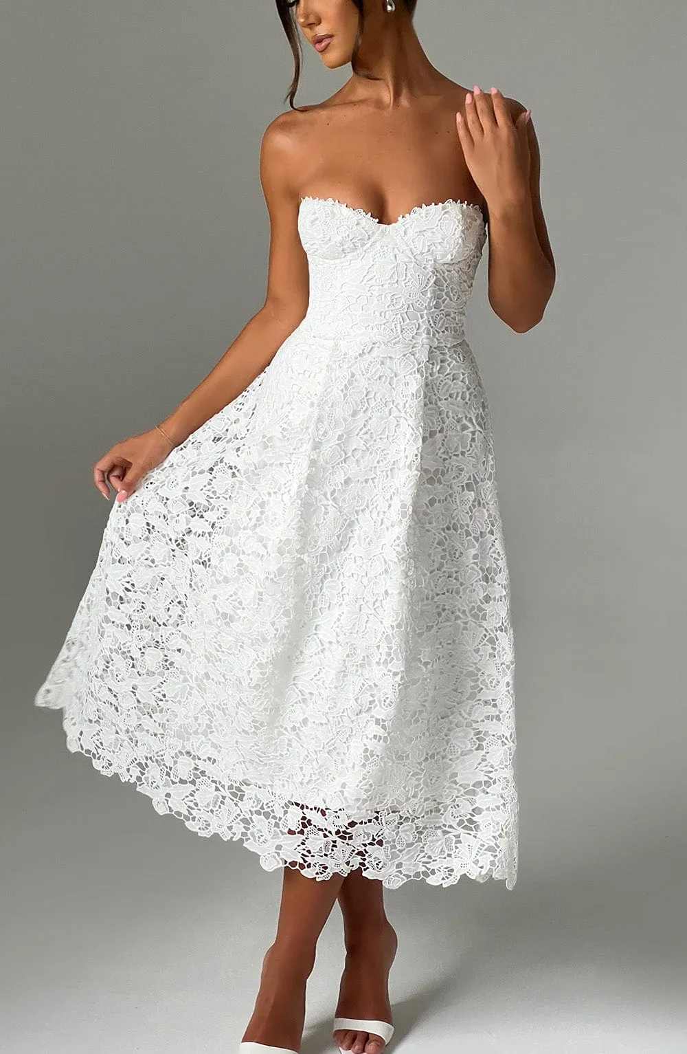 Ishani Midi Dress - Ivory sold by Babyboo Fashion