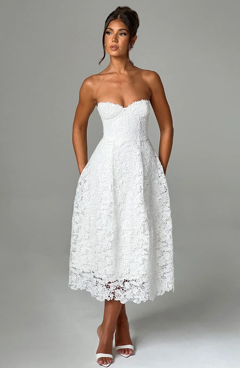 Ishani Midi Dress - Ivory sold by Babyboo Fashion product image thumbnail 2