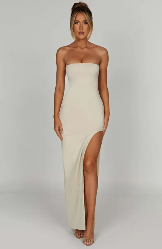 Teyana Maxi Dress - Cream sold by Babyboo Fashion