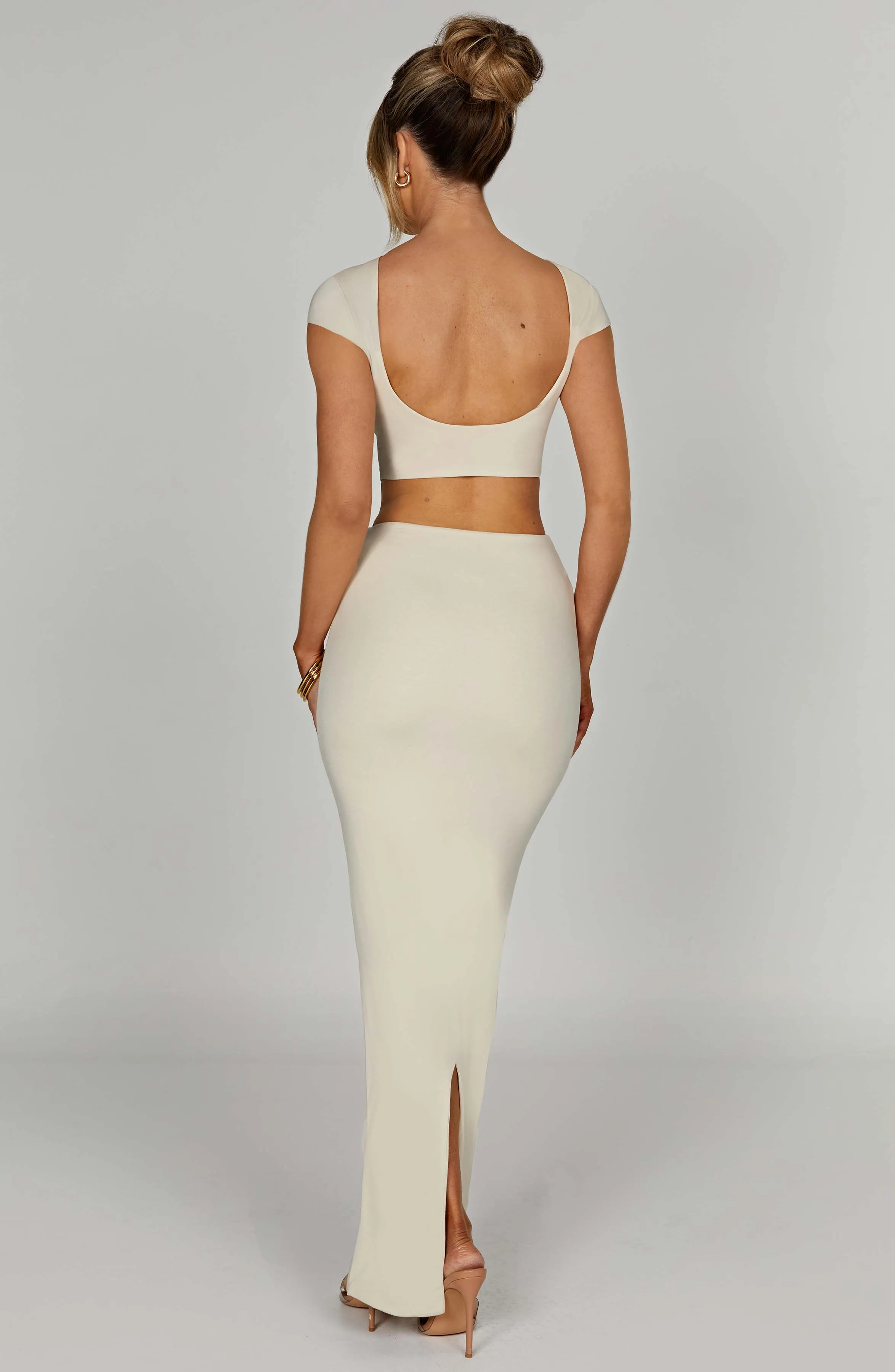 Yazmin Maxi Skirt - Cream sold by Babyboo Fashion product image thumbnail 3