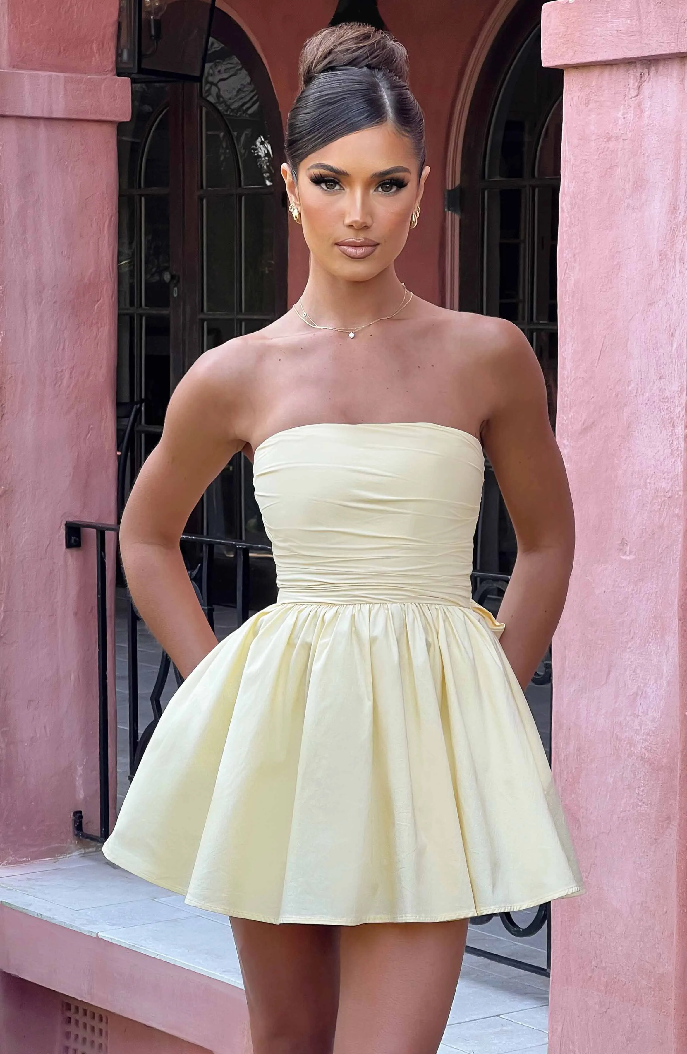 Katrina Mini Dress - Lemon sold by Babyboo Fashion