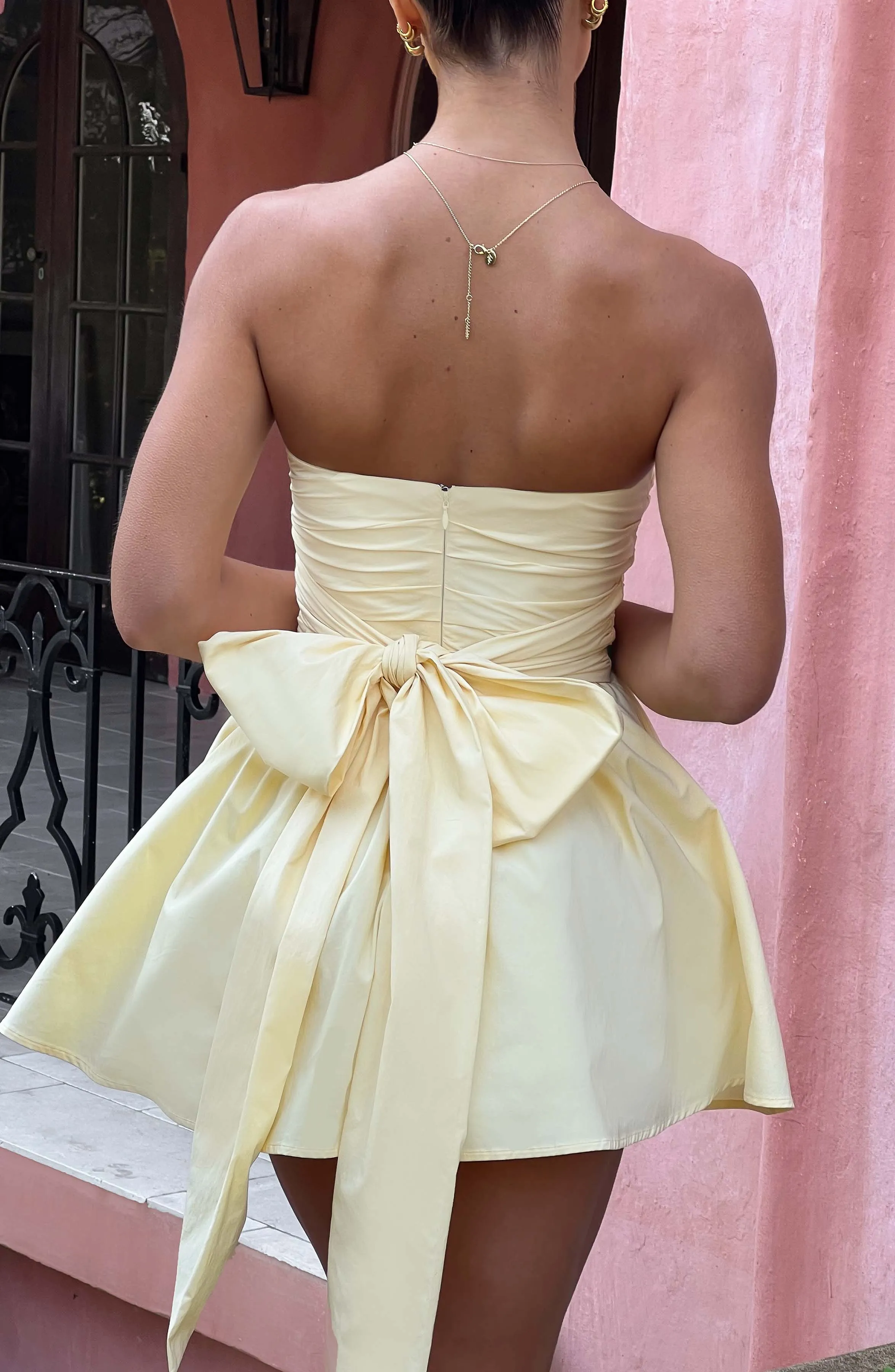 Katrina Mini Dress - Lemon sold by Babyboo Fashion product image thumbnail 4