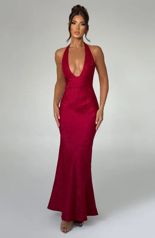 Josephine Maxi Dress - Red sold by Babyboo Fashion