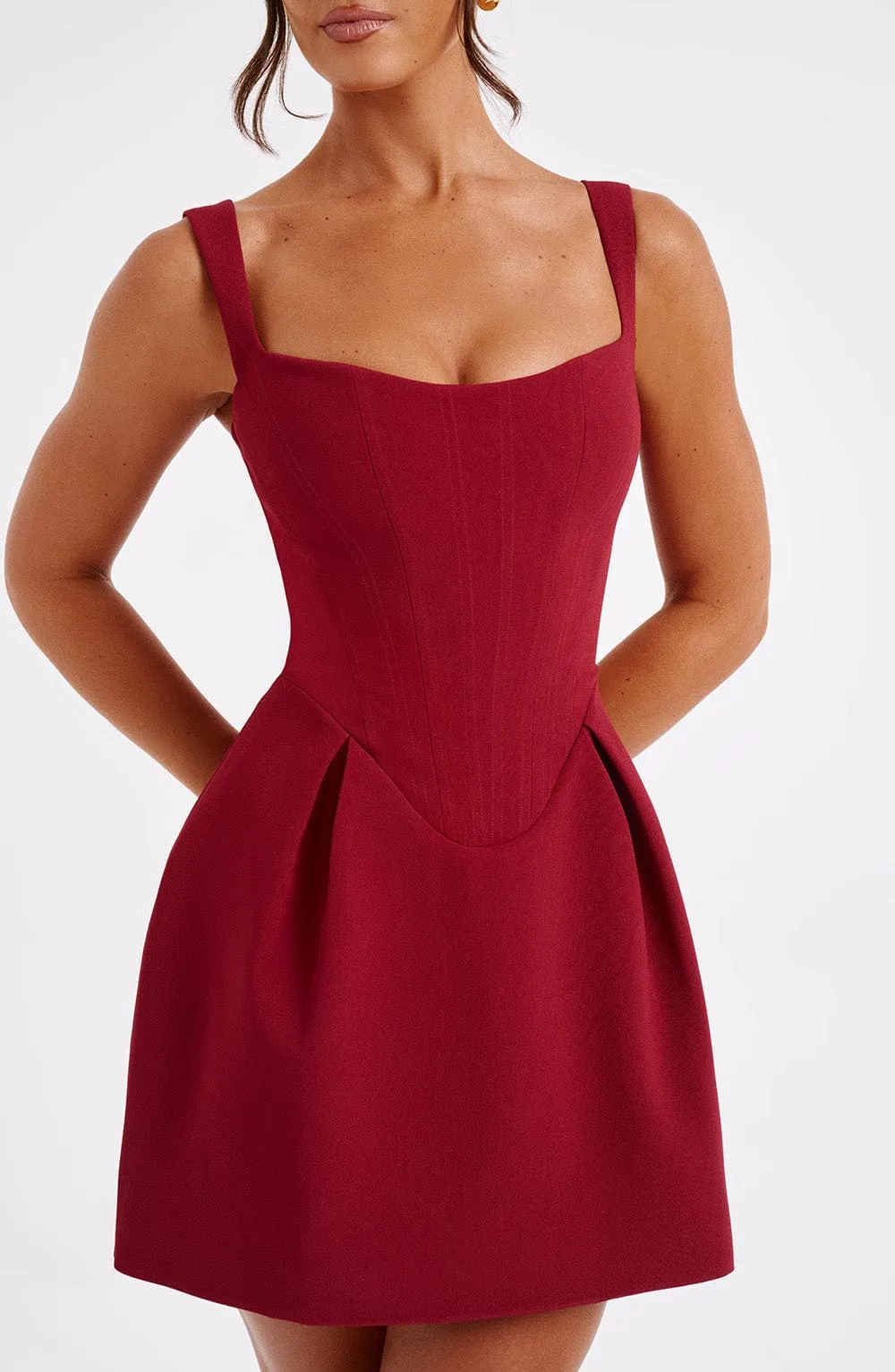 Janiyah Mini Dress - Wine sold by Babyboo Fashion product image thumbnail 5