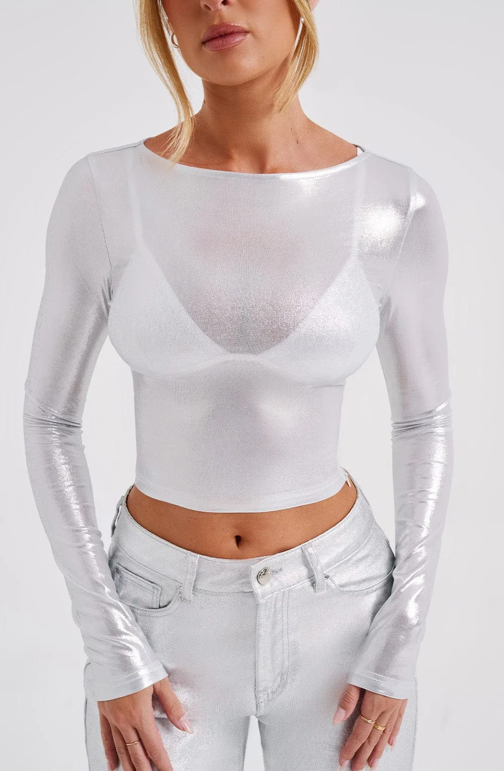 Kyranni Top - Silver sold by Babyboo Fashion product image thumbnail 2