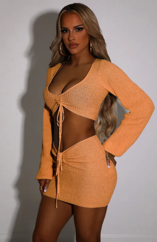 Leia Mini Skirt - Orange sold by Babyboo Fashion