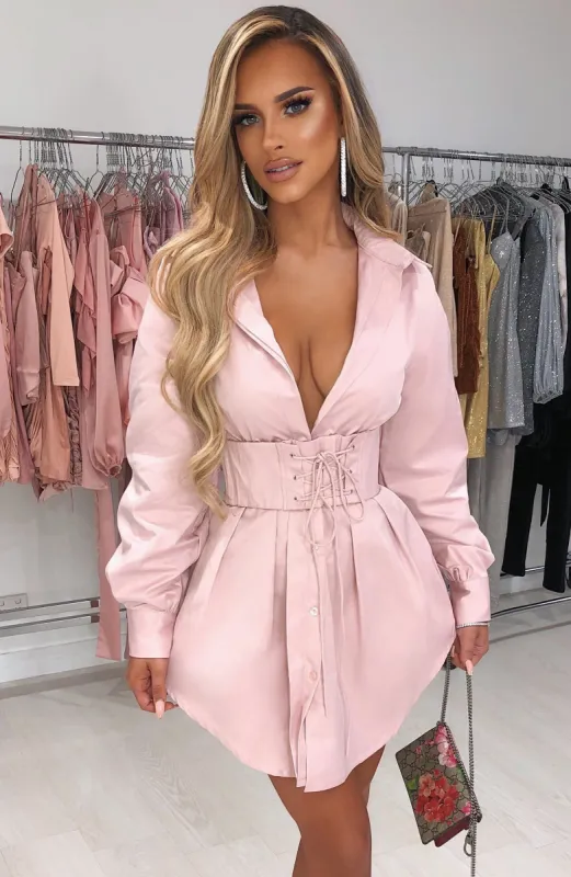 Lenette Shirt Dress - Dusty Pink made by Babyboo Fashion