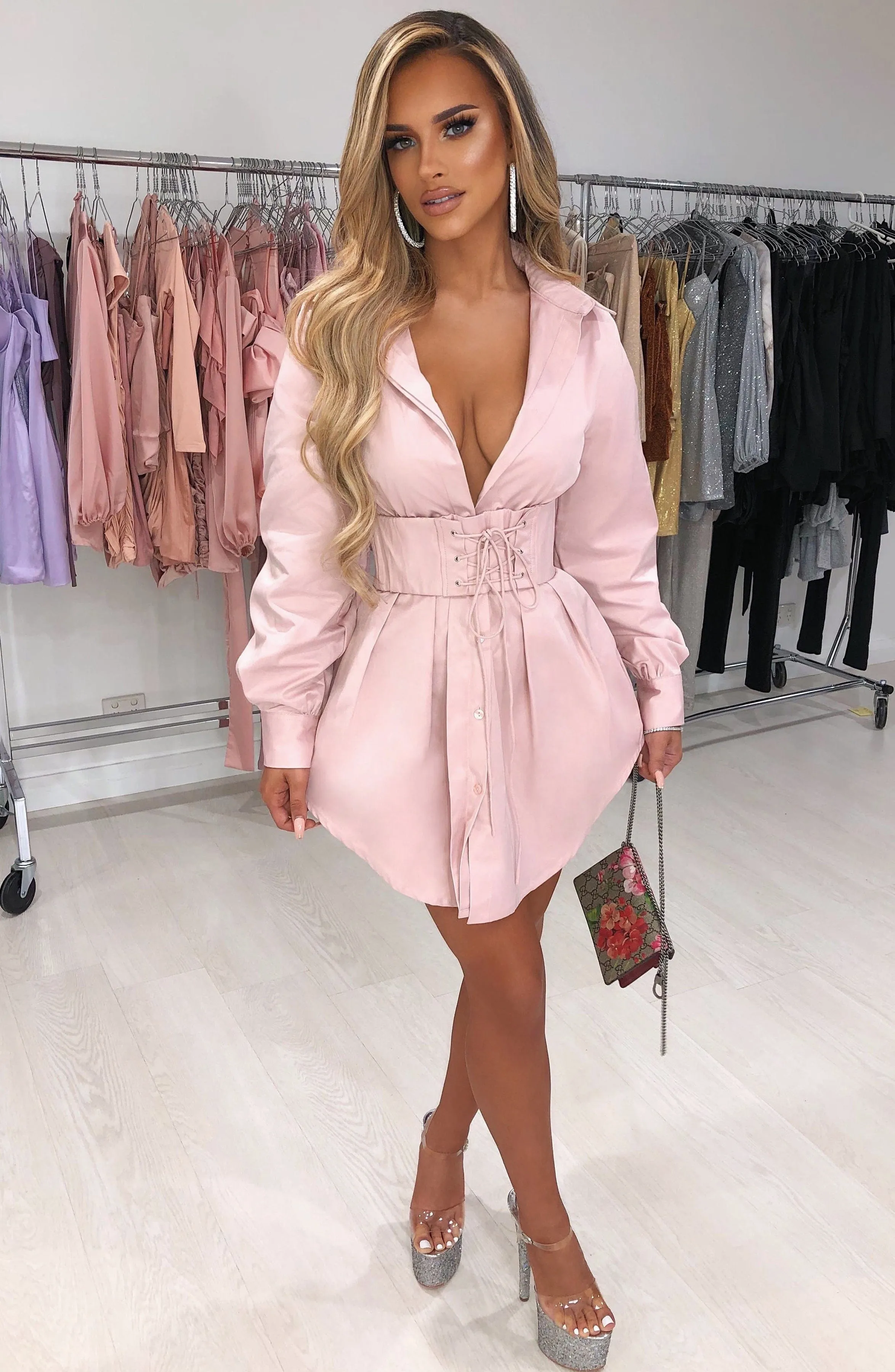 Lenette Shirt Dress - Dusty Pink sold by Babyboo Fashion product image thumbnail 5