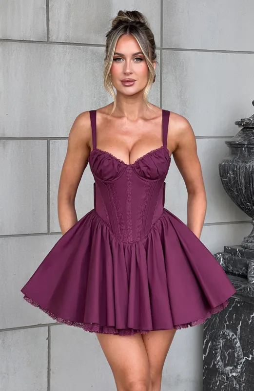 Josie Mini Dress - Cherry Lacquer sold by Babyboo Fashion