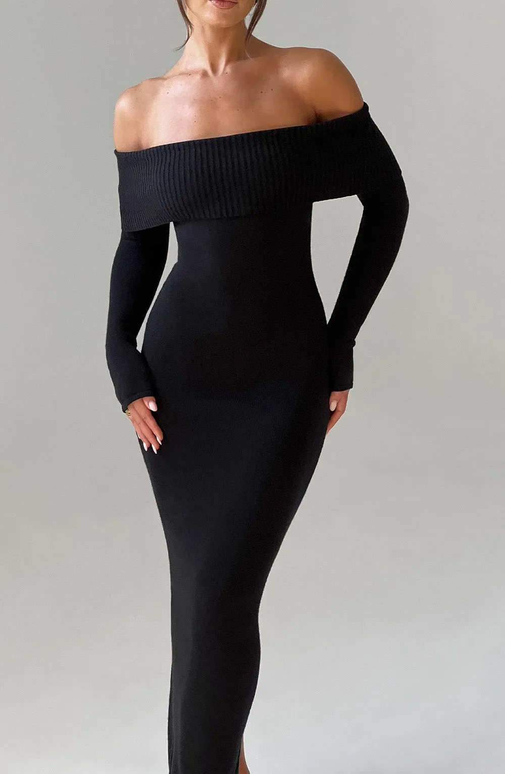 Beverley Knit Maxi Dress - Black sold by Babyboo Fashion product image thumbnail 2