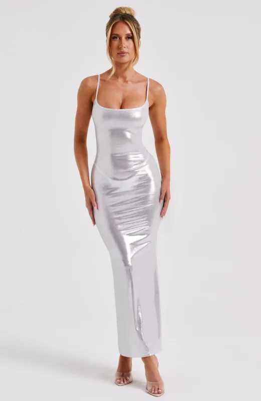 Kyranni Maxi Dress - Silver sold by Babyboo Fashion