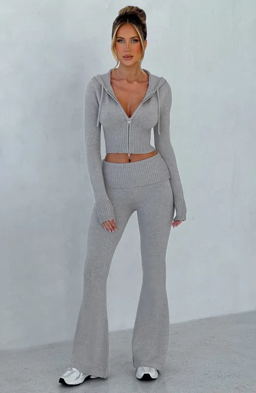 Portia Knit Pants - Light Grey Marl sold by Babyboo Fashion