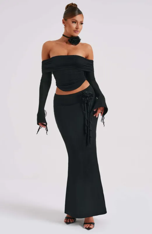 Deema Maxi Skirt - Black sold by Babyboo Fashion