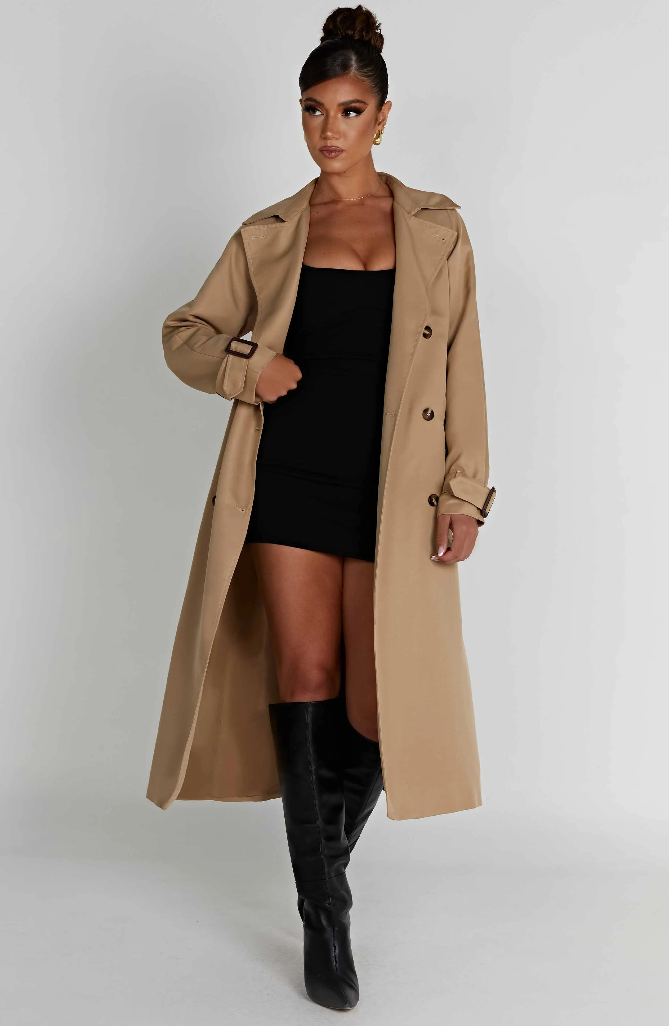 Camila Trench Coat - Beige sold by Babyboo Fashion product image thumbnail 4