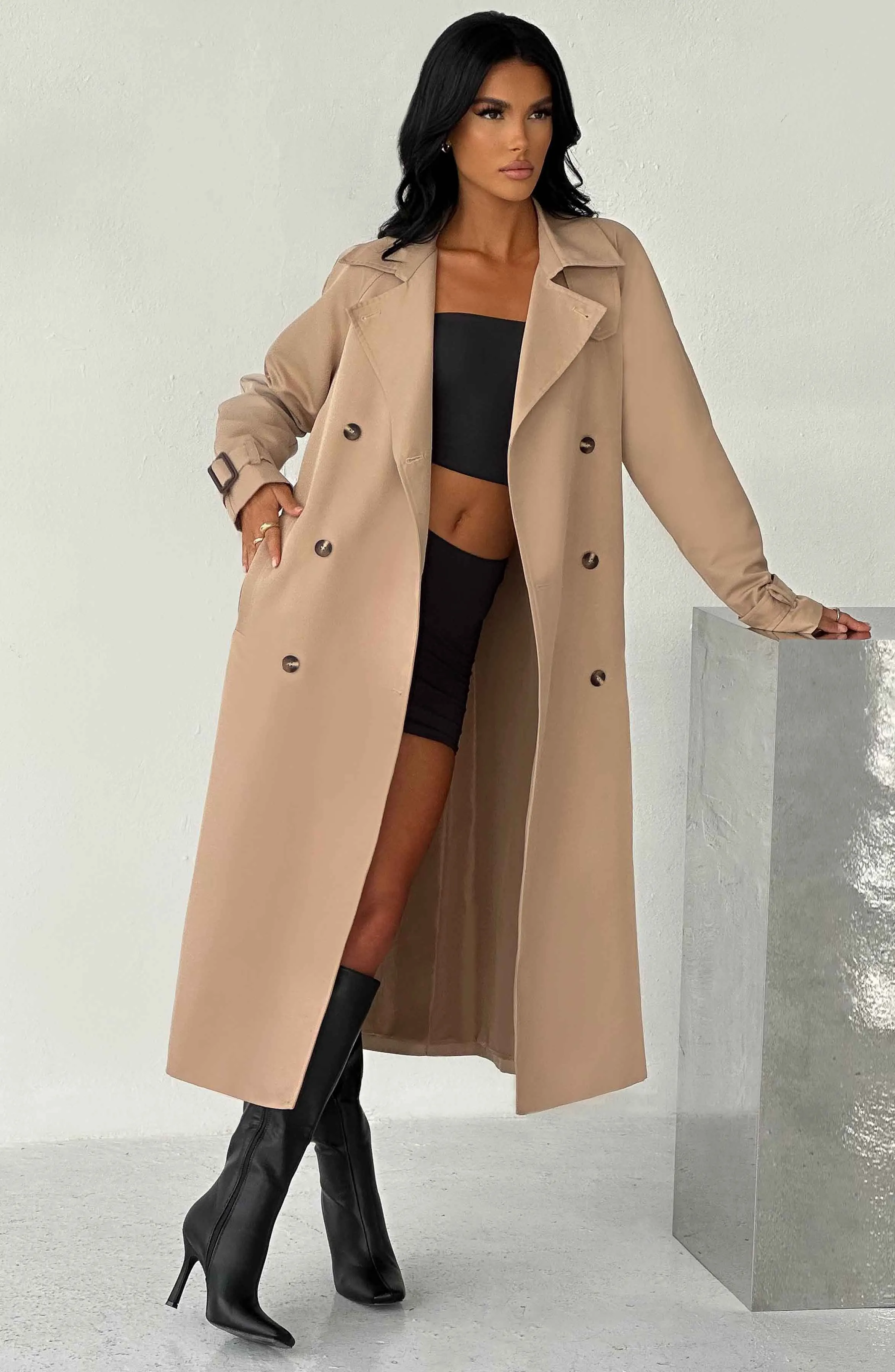 Camila Trench Coat - Beige sold by Babyboo Fashion product image thumbnail 2