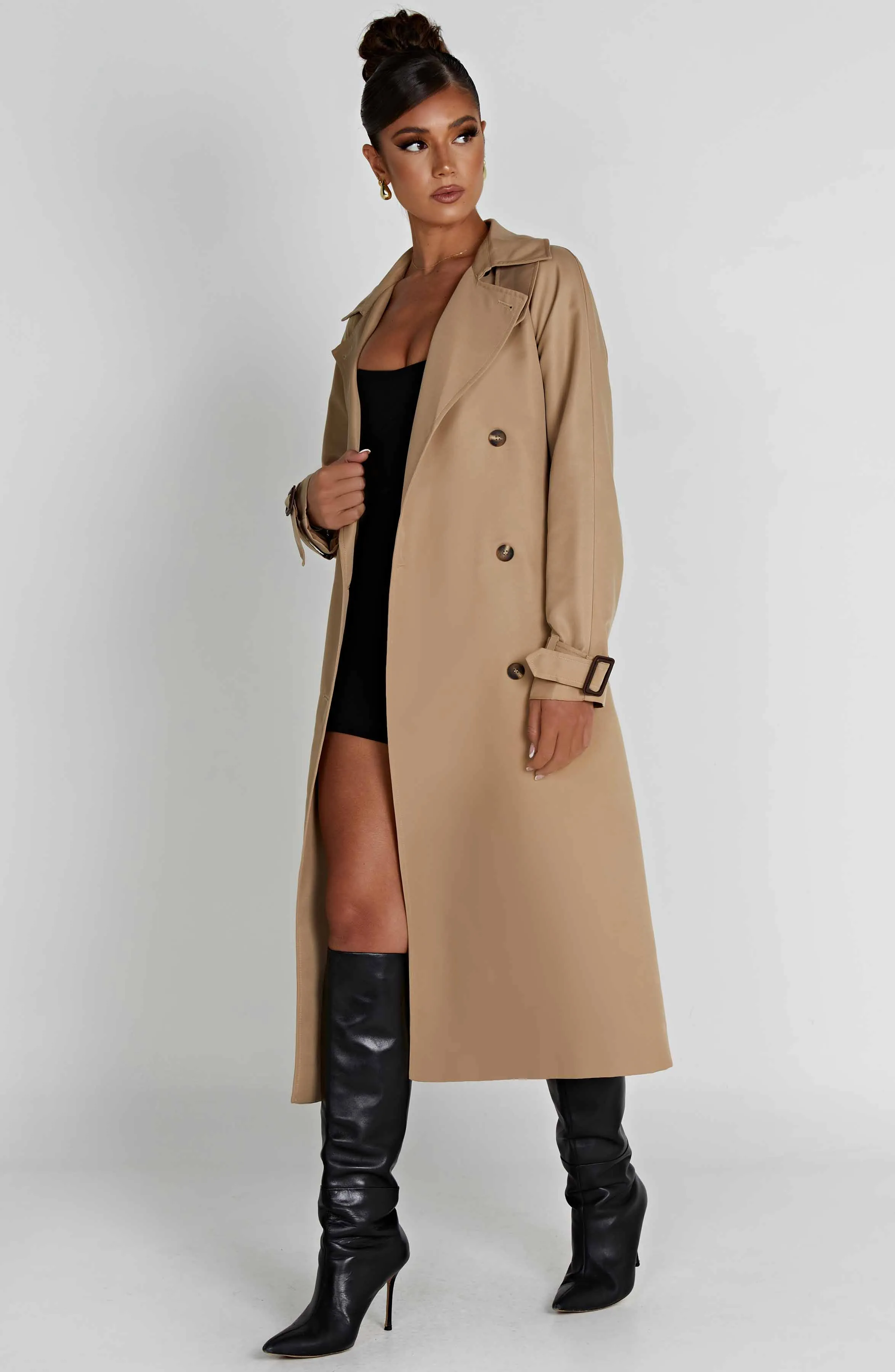 Camila Trench Coat - Beige sold by Babyboo Fashion product image thumbnail 5