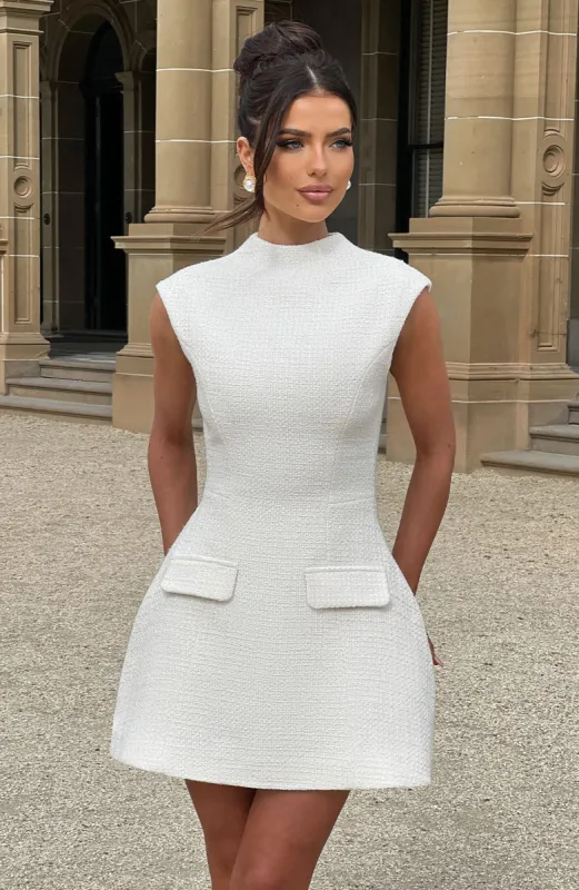 Blake Mini Dress - Ivory sold by Babyboo Fashion