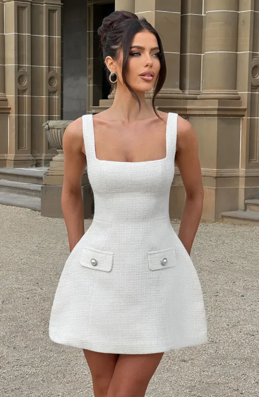 Bessie Mini Dress - Ivory sold by Babyboo Fashion