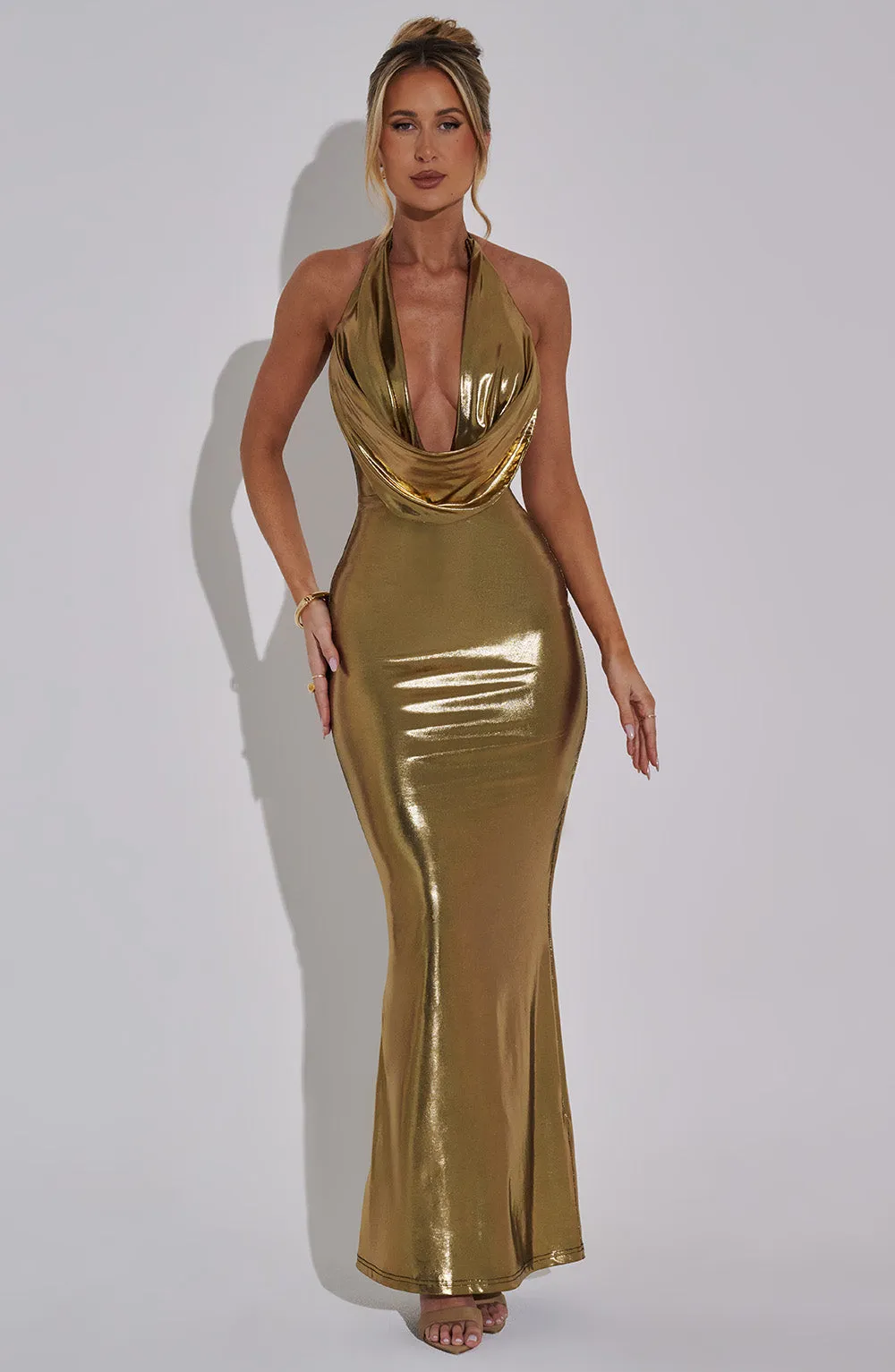 Chrishelle Maxi Dress - Gold sold by Babyboo Fashion product image thumbnail 2