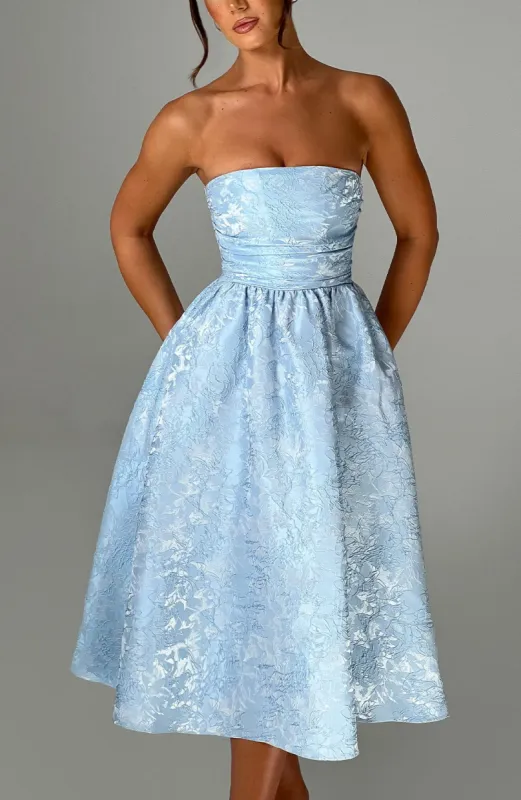 Saoirse Midi Dress - Blue sold by Babyboo Fashion