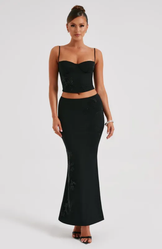 Izi Maxi Skirt - Black sold by Babyboo Fashion