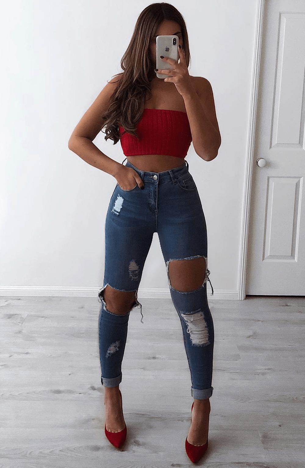 Honey Crush Jeans High Waisted - Blue Denim sold by Babyboo Fashion product image thumbnail 3