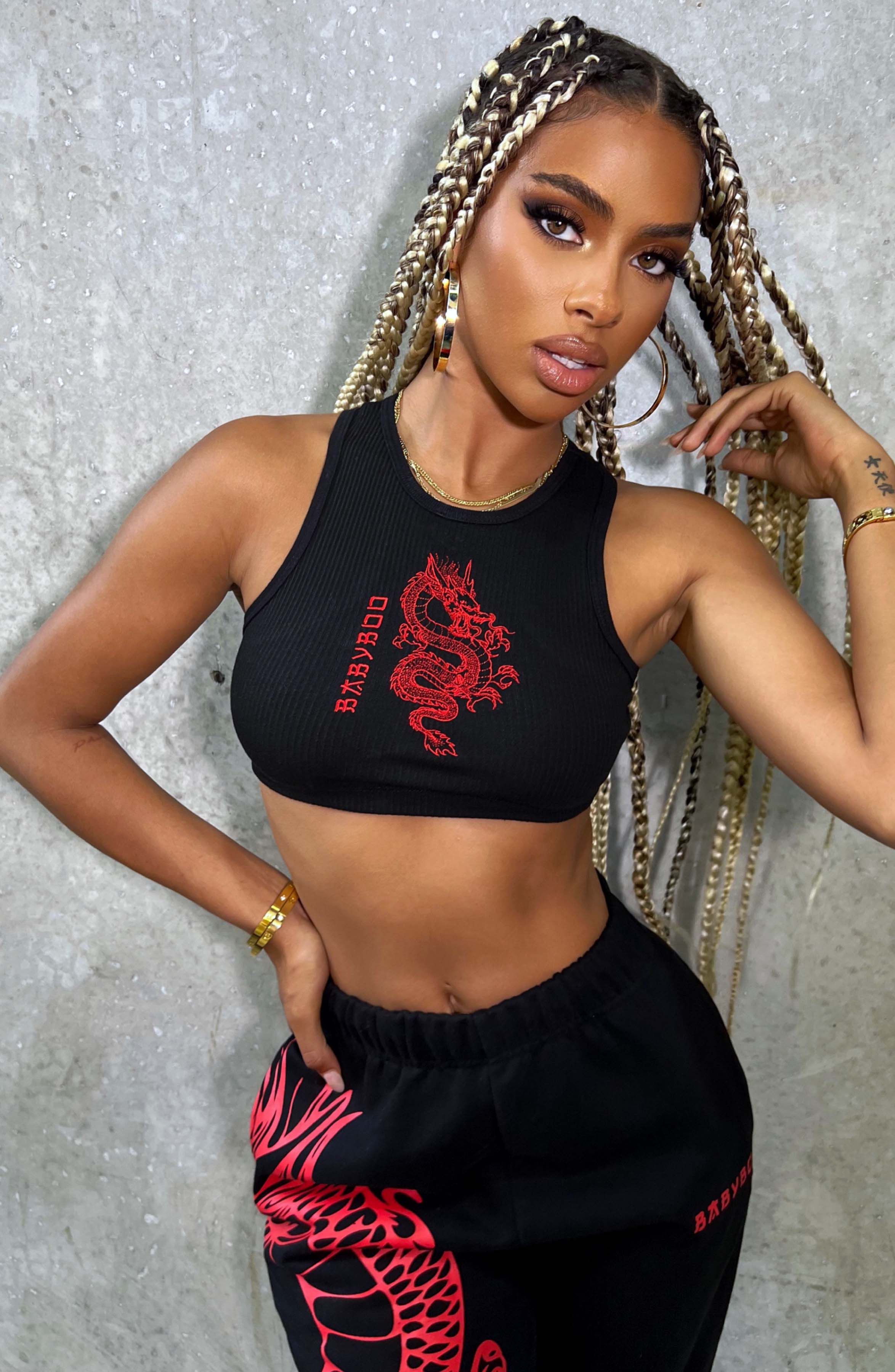 Riri Dragon Crop - Black sold by Babyboo Fashion