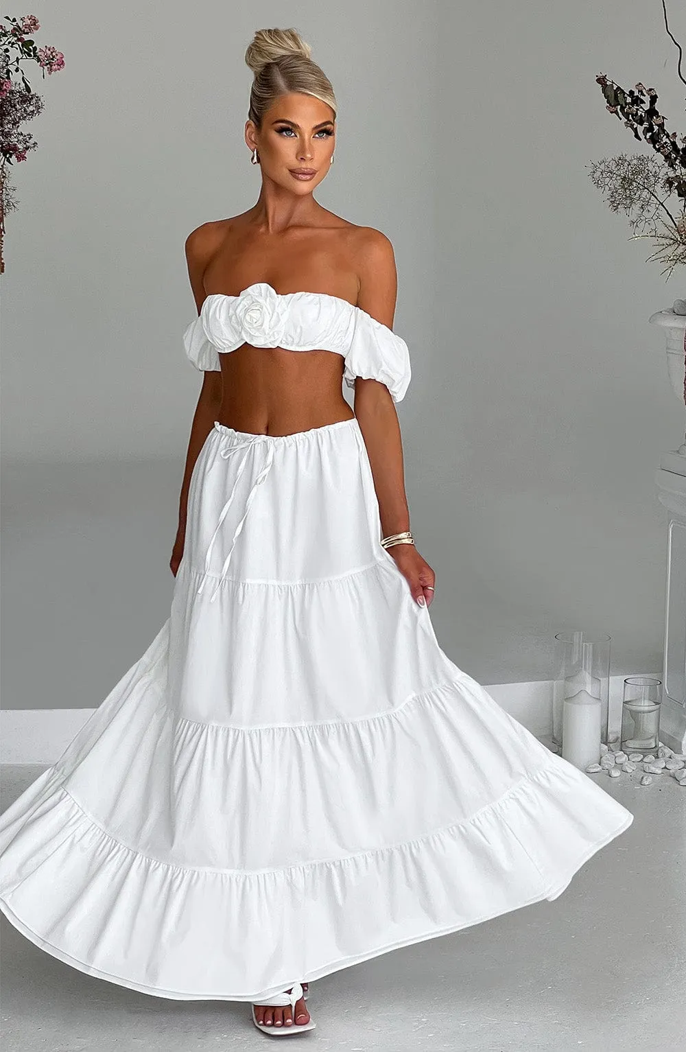 Carmen Maxi Skirt - Ivory sold by Babyboo Fashion product image thumbnail 3