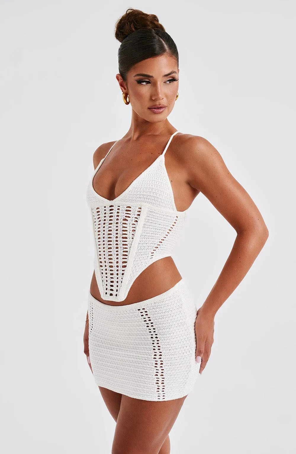 Selma Mini Skirt - White sold by Babyboo Fashion product image thumbnail 3