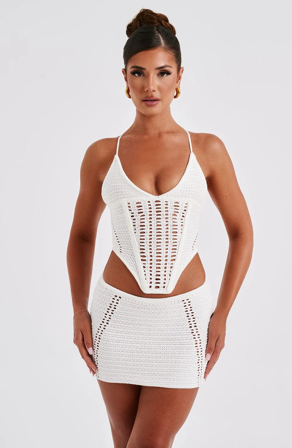 Selma Mini Skirt - White sold by Babyboo Fashion product image thumbnail 4