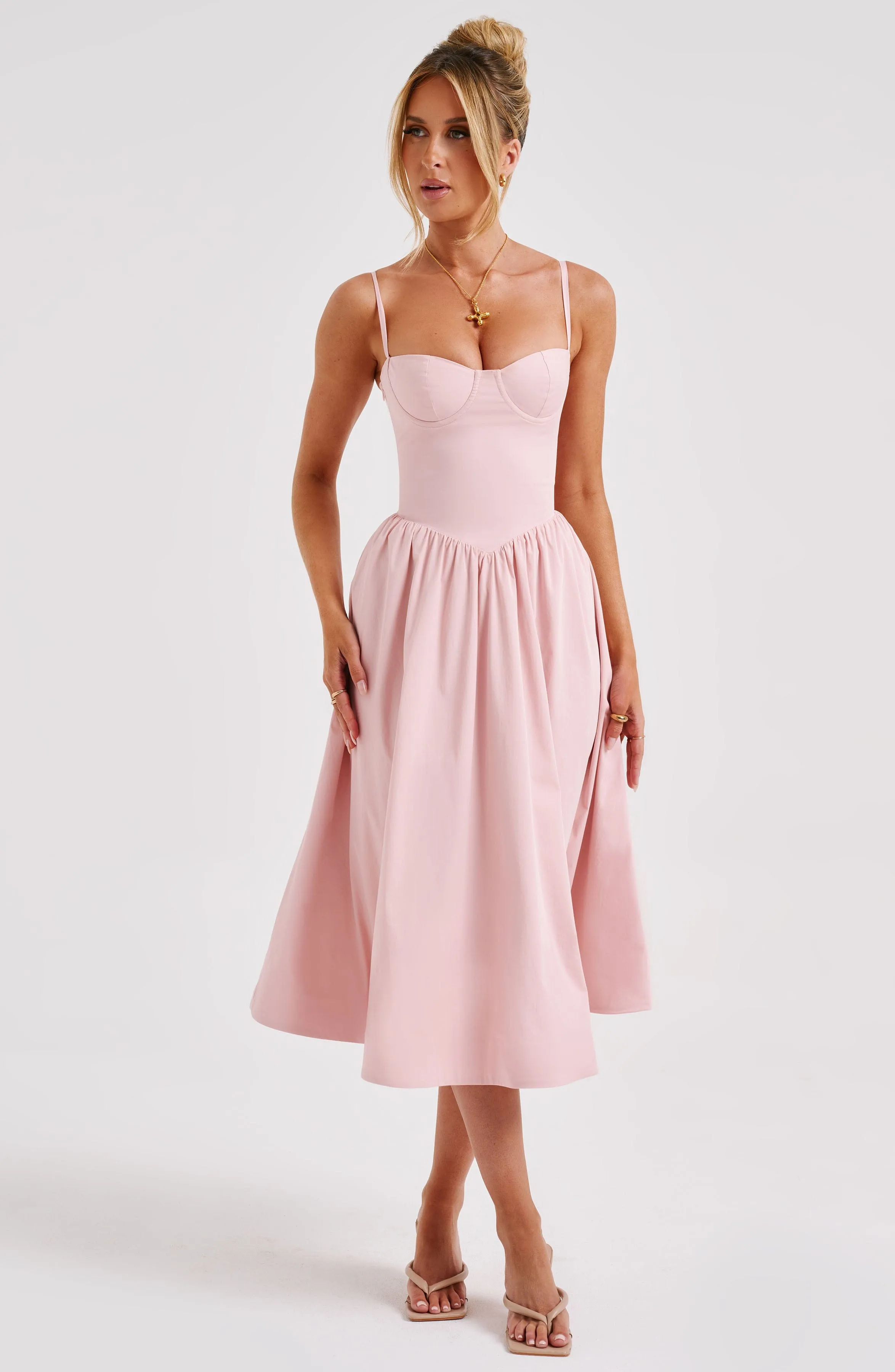 Daisey Midi Dress - Blush sold by Babyboo Fashion product image thumbnail 2