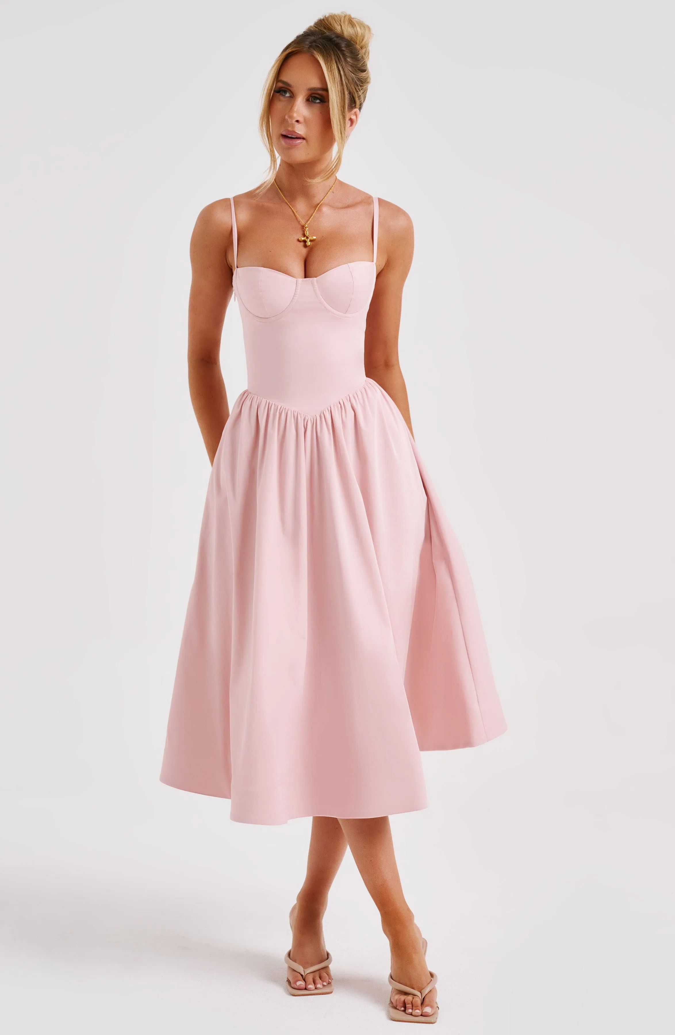 Daisey Midi Dress - Blush sold by Babyboo Fashion product image thumbnail 4