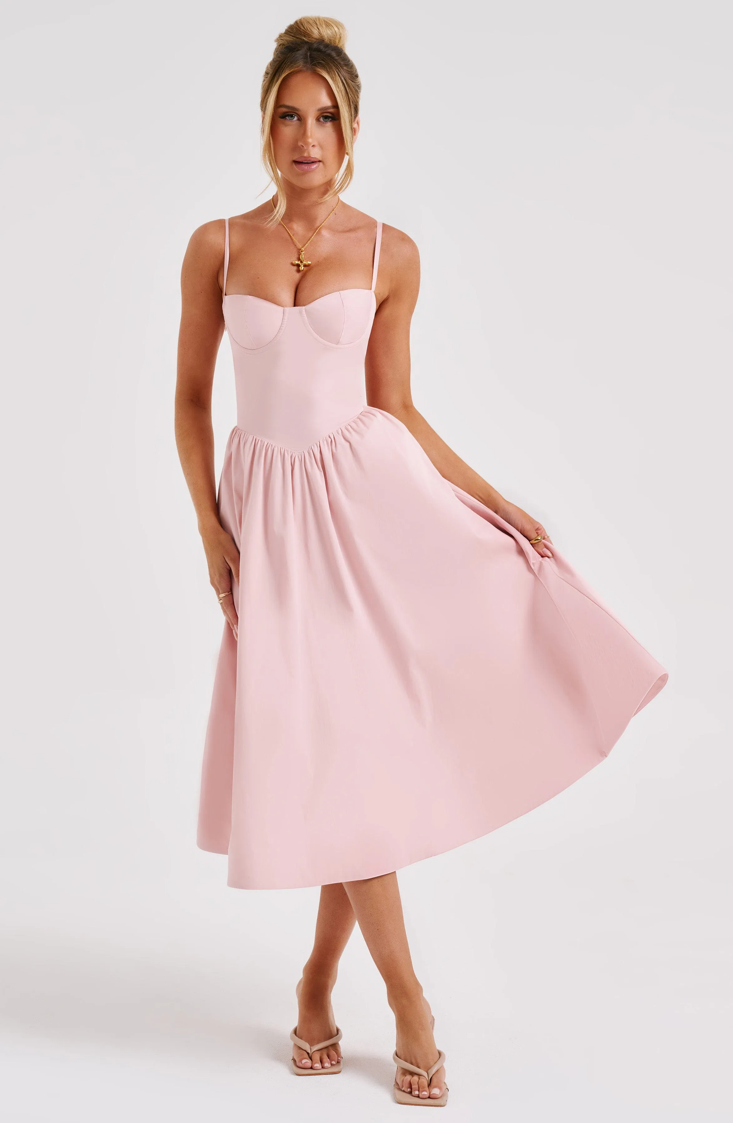Daisey Midi Dress - Blush sold by Babyboo Fashion product image thumbnail 5