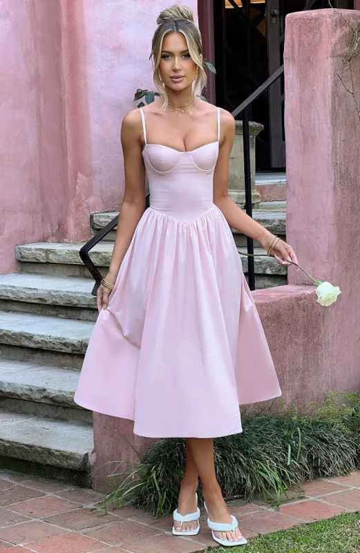 Daisey Midi Dress - Blush sold by Babyboo Fashion