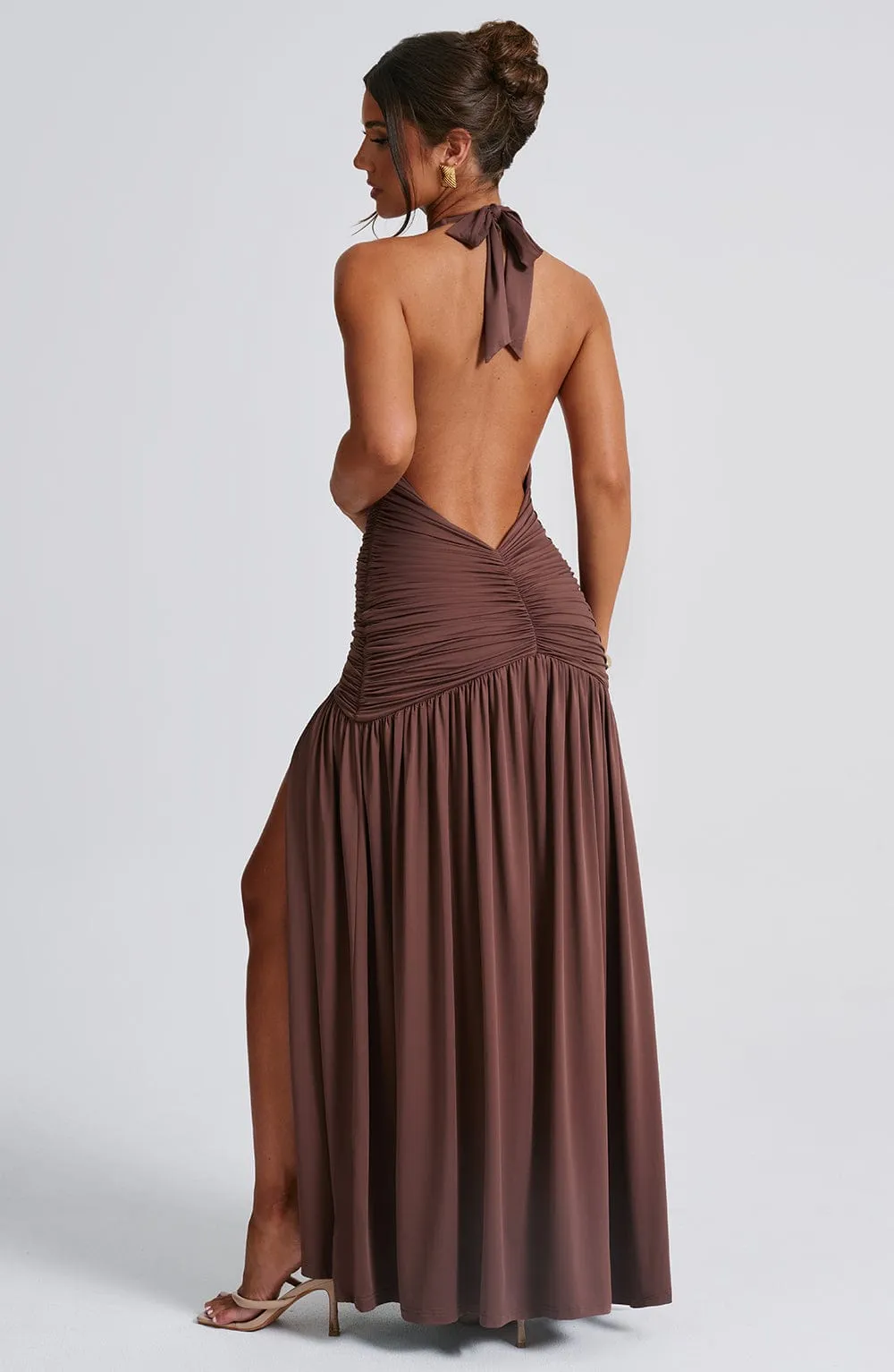 Melania Maxi Dress - Chocolate sold by Babyboo Fashion product image thumbnail 3