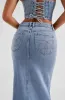 Flor Maxi Skirt - Blue sold by Babyboo Fashion